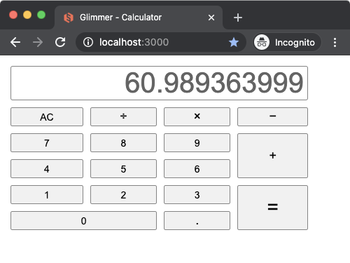 Glimmer Calculator Opal