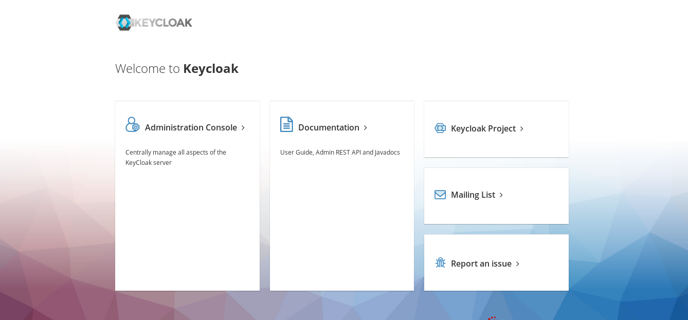 Keycloak landing