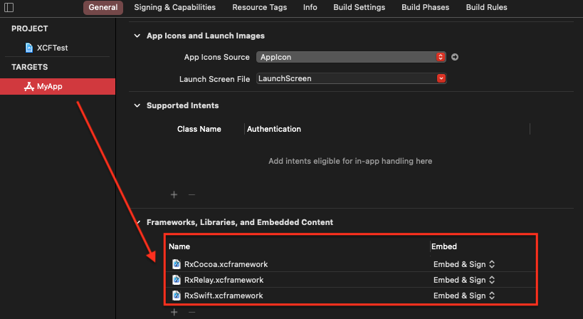 XCFrameworks instructions