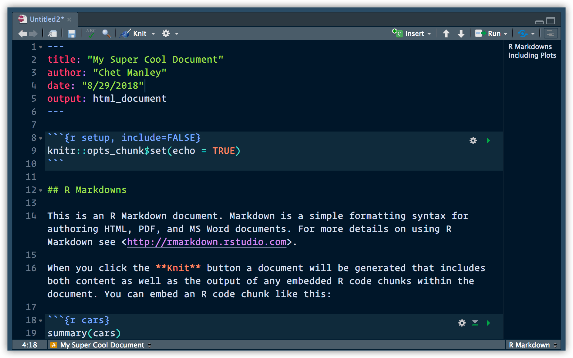 night-owlish syntax highlighting in RMarkdown