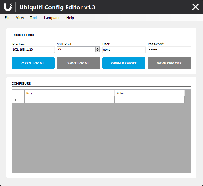 ubiquiti-config-editor