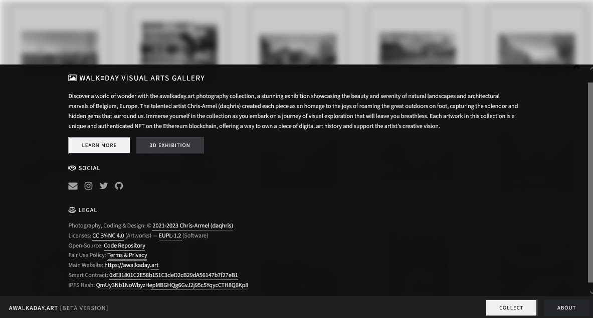 website footer screenshot