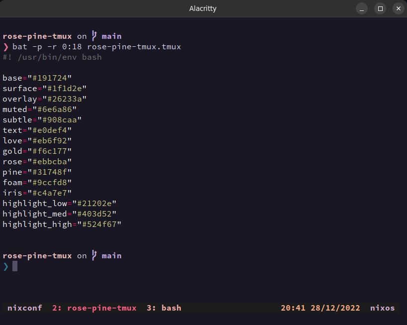 rose-pine-tmux Preview