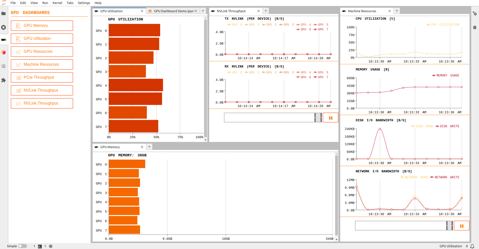 JupyterLab-nvdashboard Demo3