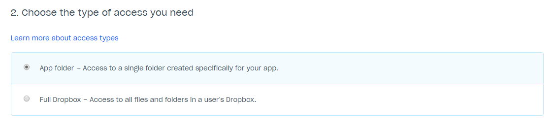 Dropbox API 2