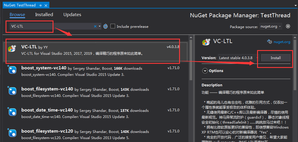 InstallByNuGet